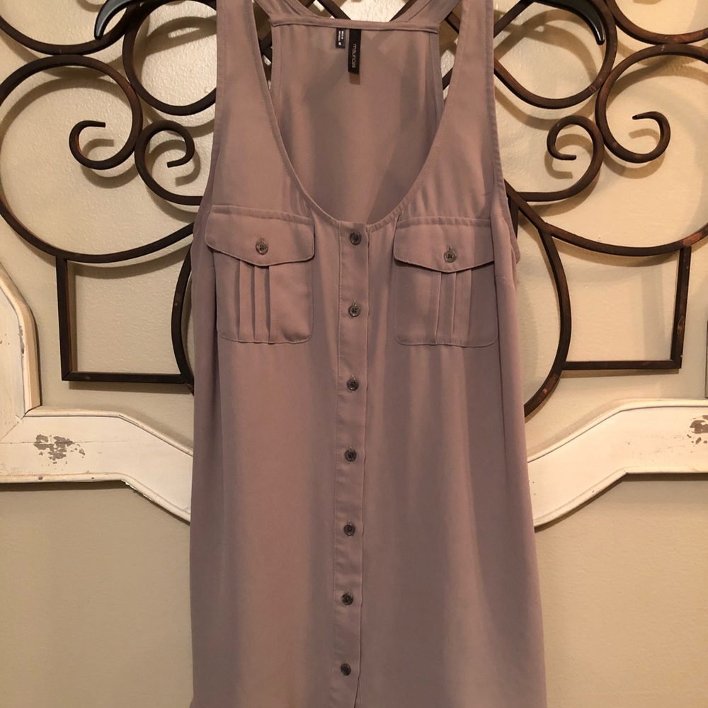 Taupe Button Up Tank